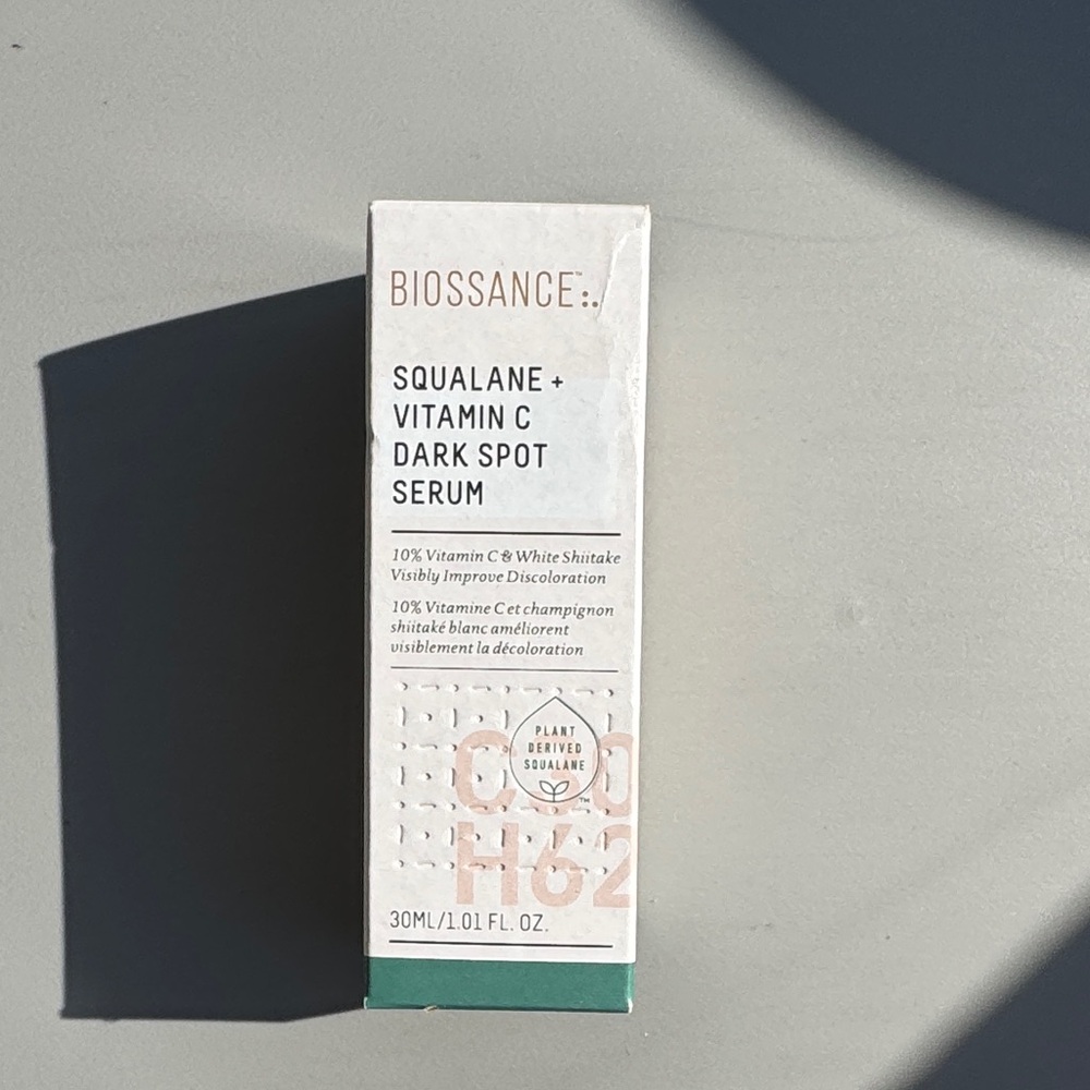 Biossance Squalane + Vitamin C Serum - White and Green Packaging